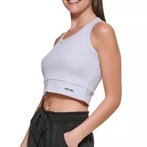 DKNY Jeans | Cropped v-neck tank top.